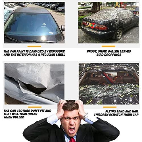 6 Layers PEVA Premium Full Car Cover Fit for SUVs MPV Pickup Sedan hatchback Rain and snow protection (Surrounding reflective strip / SUV-L ( Fit for SUV 181"- 190" ))