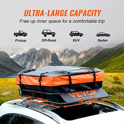 Roof Rack Cargo Basket (Basket w/ Bag / 51x36in)