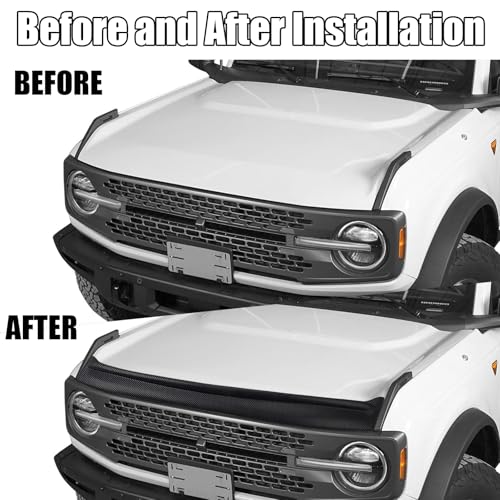 Hood Deflector Hood Protector for Bronco 2 (Matte Carbon Fiber)