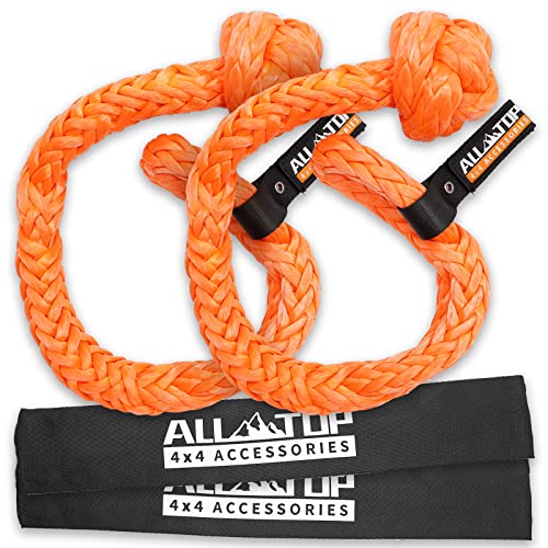 Kinetic Recovery Rope Kit w (1"x20'(Orange) + 2pcs Soft Shackle)