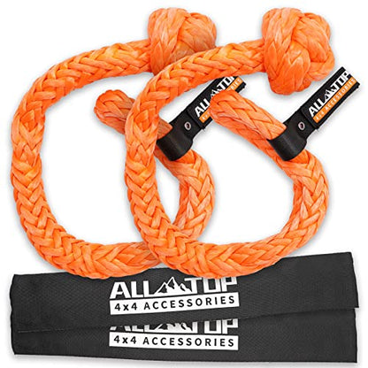 Kinetic Recovery Rope Kit w (1"x20'(Orange) + 2pcs Soft Shackle)
