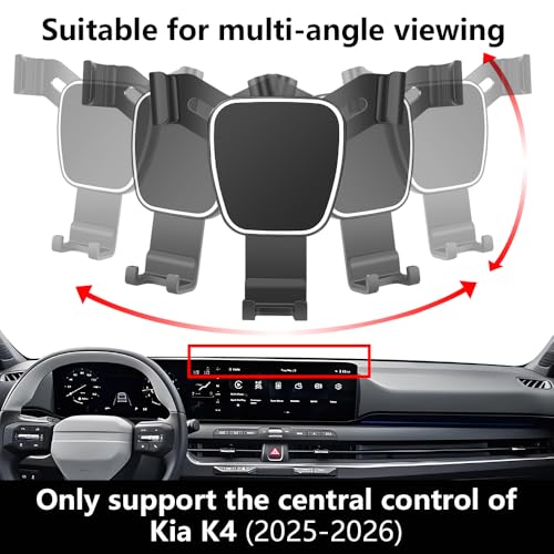 Car Phone Holder Center Console Organizer for Kia K4 2025 2026 Auto Accessories Navigation Bracket Interior Decoration Screen Dash Board Mobile Cell Phone Mount case
