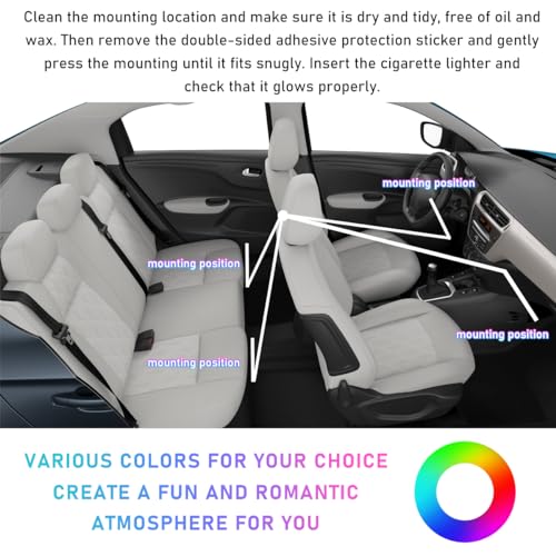 Car LED Strip Light (Connection Type: Cigarette Lighter / Red-48 LEDs)