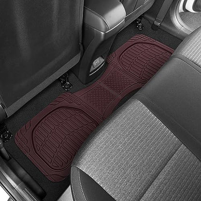 FlexTough Floor Mats for Cars (Full Set (Full Size) / Burgundy)