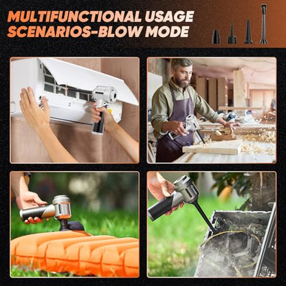 Handheld Car Vacuum Cordless Portable 17000PA Foldable HL133 Black (Black)