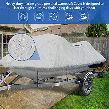iCOVER Jet Ski Cover (Silver / Up to 113in Long)