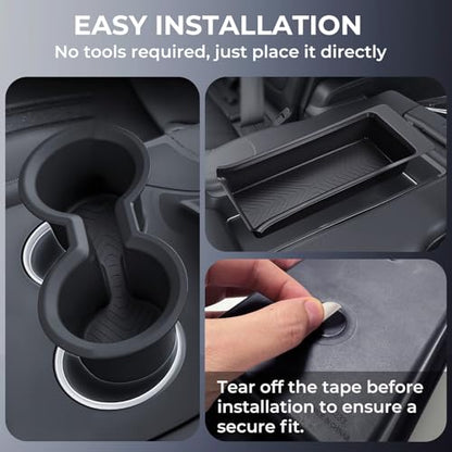2nd Row Cup Holder Insert & Center Console Organizer for Honda Pilot 2023 (Cup Holder for 2023-2026 Pilot, 8 Seats)