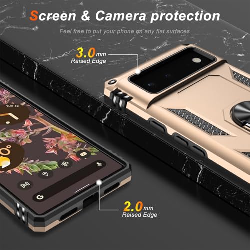 for Google Pixel 6A Case with Screen Protector (Yellow / Google Pixel 6A)