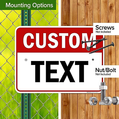 Custom Sign Custom Sign for Business (Header - Horizontal / 18x24 - Aluminum)