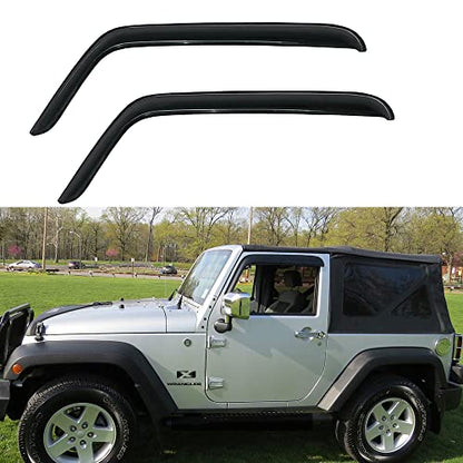 Window Visors Rain Guards for 2007 (2007-2018 Jeep Wrangler(JK))