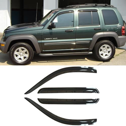 Window Visors Rain Guards for 2002 (2002-2007 Liberty)