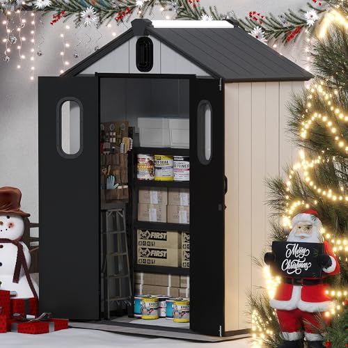Domi 5x3 FT Resin Outdoor Storage Shed (5x3FT)