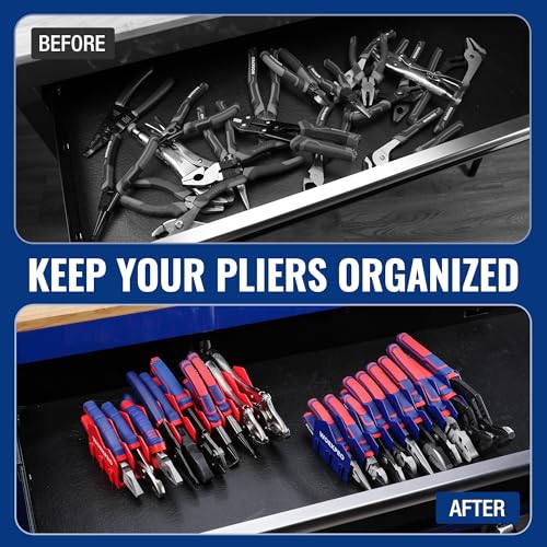 2 Pack Plier Organizer Rack (2 Pack / Blue &Red)