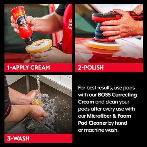 Orange Foam Correcting Pads for Car Polishing and Detailing (6.5" Pads (Set of 2))