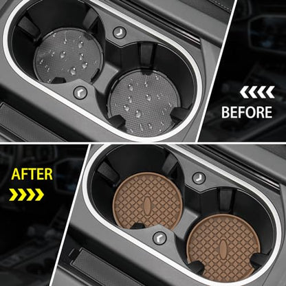 Car Cup Coasters [4 Pack] Silicone Car Coasters (4pack-coffee)
