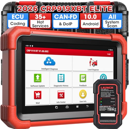 X431 CRP919XBT ECU Coding OBD2 Scanner (Red / 7 inch)