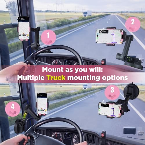 Truck Phone Mount + Dash Pad (Pink)