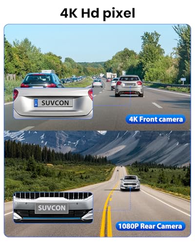 Dash Cam Front Rear 4K (Black)