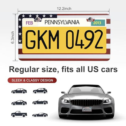 2 Pack License Plate Frames (Red and blue)
