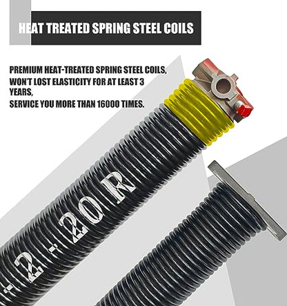 207x2x20" Garage Door Torsion Spring Set with Non (.207x2x20")