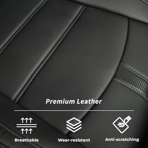 Camry Car Seat Covers Custom Fit for Toyota 2025 2026 Camry (Leatherette(Black&Carbon Fiber) / 2025-2026 Camry Hybrid (Le Se))
