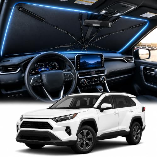 2026 Upgraded] DooGooCoo Windshield Sun Shade [Up to 70°F Cooler (Universal - Medium Size)