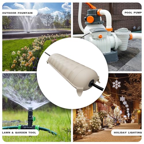 Outdoor Extension Cord Safety Cover (Almond / Medium Box: 9.5" L x 3" W x 2.9" H)