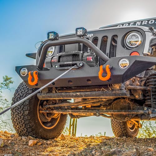 13500 lb Recovery Winch with Synthetic Rope and 2 Wireless Remotes (13500lb Black)
