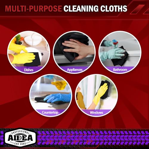 Microfiber Cleaning Cloth Black 50PK (Black / 50PK)