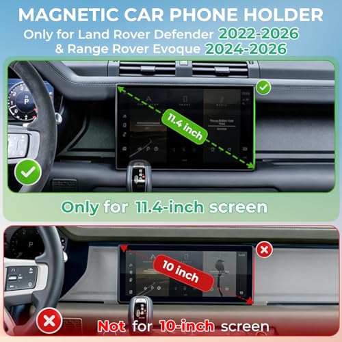 Car Phone Holder for Land Rover Defender 2022 (Fit for 22-25 Defender & 24-26 Evoque, 11.4-Inch)