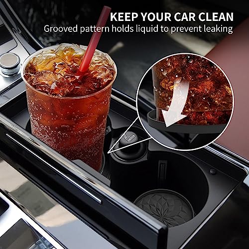Car Coasters for Cup Holders [4 Pack] (4 Pack-black)