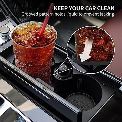 Car Coasters for Cup Holders [4 Pack] (4 Pack-black)