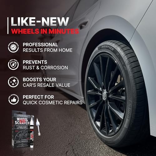 Matte Gray Rim Touch Up Paint Wheel Scratch Repair Kit (Gray - Dark/Satin - Kit)