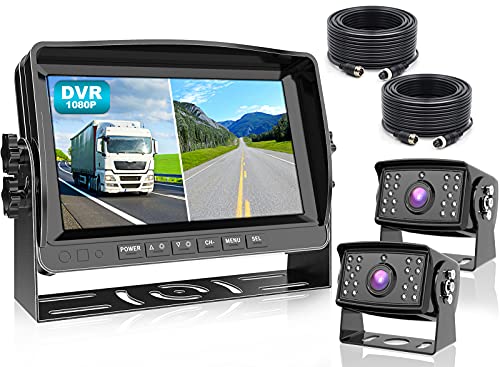 HD 1080P 9" Wired Backup Camera (Ink Black / 9 inches 2-camera)