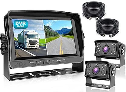HD 1080P 9" Wired Backup Camera (Ink Black / 9 inches 2-camera)