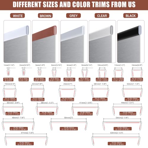 Rubber Edge Trim (Fit 1/16" - L10' / Brown)