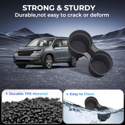 Center Console Cup Holder Inserts for Honda Pilot 2016 (for 16-22 Pilot & 19-23 Passport & 20-23 Ridgeline)