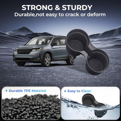 Center Console Cup Holder Inserts for Honda Pilot 2016 (for 16-22 Pilot & 19-23 Passport & 20-23 Ridgeline)