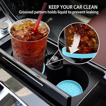 Car Coasters for Cup Holders [4 Pack] (4pack-sky Blue)