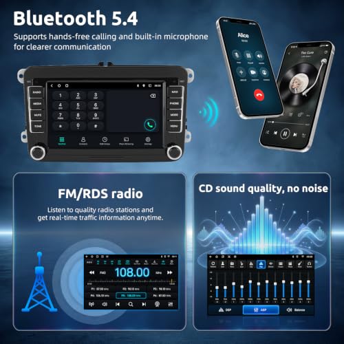 True 4+64G Android 15 Car Stereo with Wireless CarPlay Android Auto