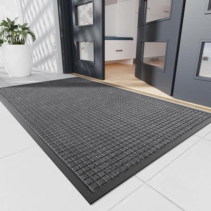 Durable Front Door Mat (3' x 5' (Rectangular) / Gary-squares)
