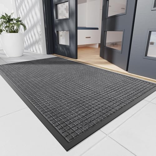 Durable Front Door Mat (3' x 6' (Rectangular) / Gary-squares)