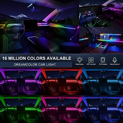 Dreamcolor Acrylic Interior Car LED Strip Light with USB (Dreamcolor 1 Light (47.24 inch))