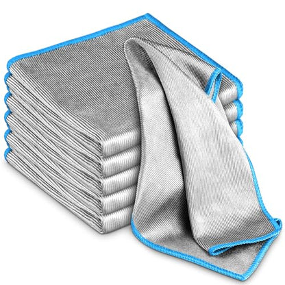 Glass Polishing Streak Free Miracle Cleaning Cloth (Silver-blue)