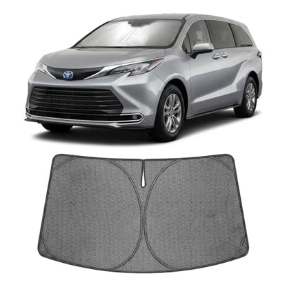 Custom Fit Car Windshield Sun Shade for 2021 (2021-2026 Toyota Sienna)