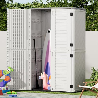 Outdoor Storage Cabinet Waterproof (White-66Cu.ft)