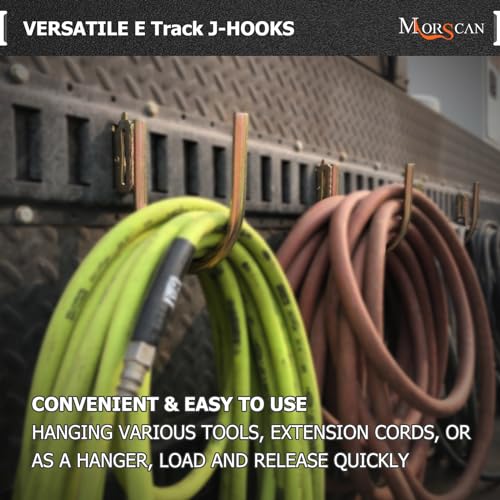 10-Pack 4-Inch J Hooks for E-Track and X-Track Rails (4" (10 Pack))