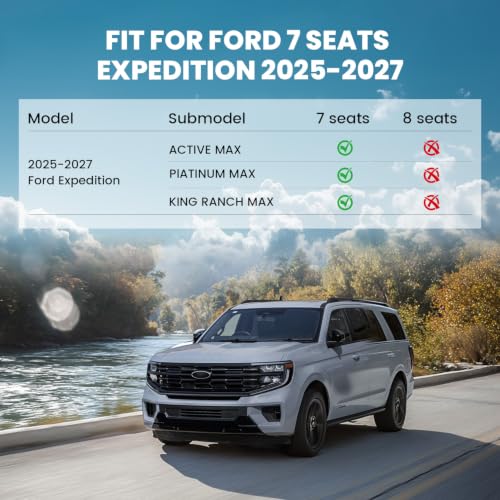 Floor Mats for 7 Seats Ford 2025 2026 2027 Expedition Max