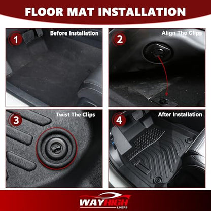 Floor Mats Cargo Liner for Acura RDX 2019 (BLACK)