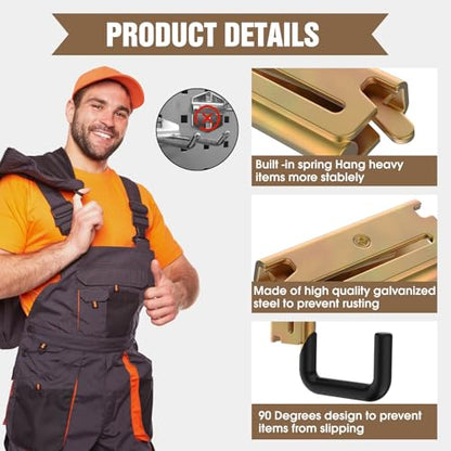 4 Pack E Track Slots and 4 Pack 2 (4PCS E Track J Hooks+4PCS J Hooks Slot)